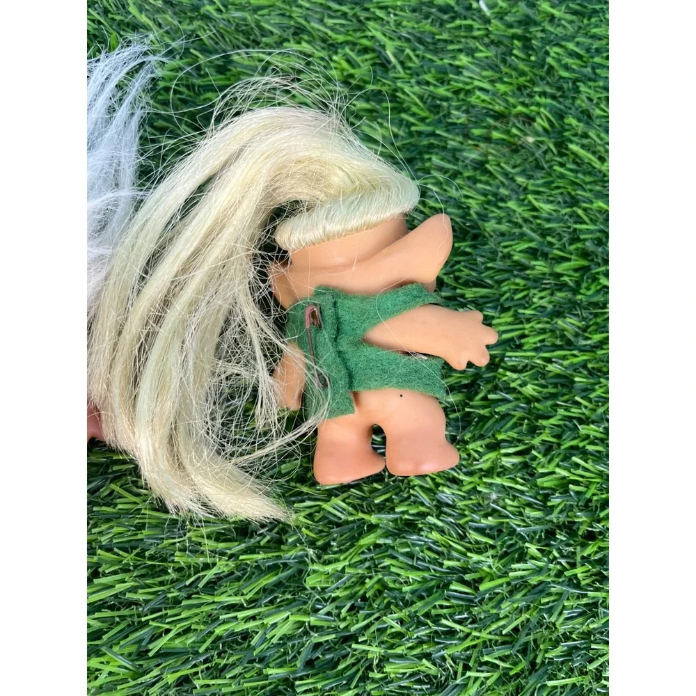 Vintage Troll Doll Lot of 2 White and Blonde Hair Retro 1960s Collectibles